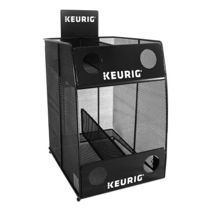 K-Cup Pod Wire Mesh Display Rack 4-Sleeve, 11 x 14 x 15.4, Black1