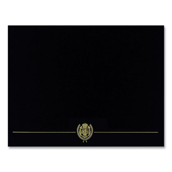 Classic Crest Certificate Covers, 9.38 x 12, Black, 5/Pack1