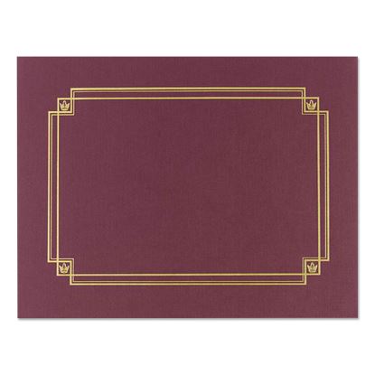 Premium Textured Certificate Holder, 12.65 x 9.75, Burgundy, 3/Pack1