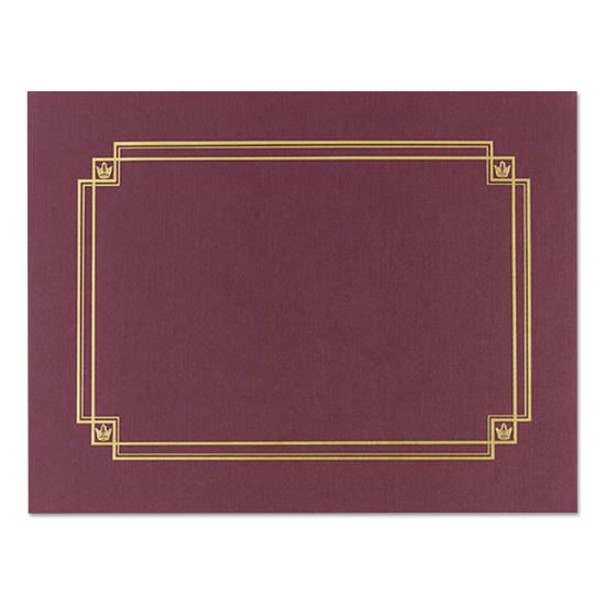 Premium Textured Certificate Holder, 12.65 x 9.75, Burgundy, 3/Pack1