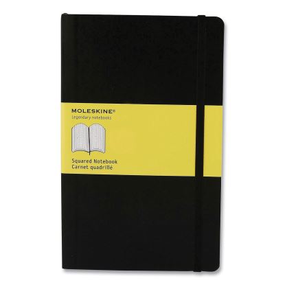 Hard Cover Notebook, 1 Subject, Quadrille Rule, Black Cover, 8.25 x 5, 120 Sheets1