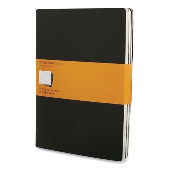 Cahier Journal, 1 Subject, Narrow Rule, Black Cover, 10 x 7.5, 3/Pack1