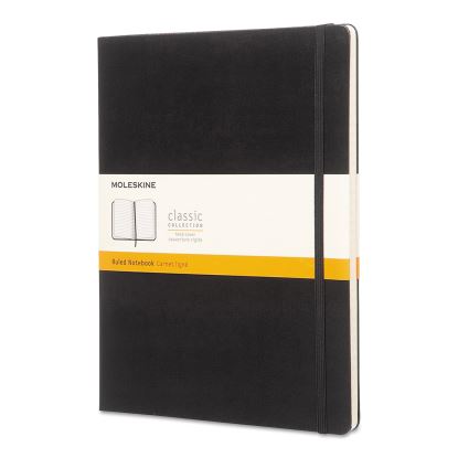 Classic Colored Hardcover Notebook, 1 Subject, Narrow Rule, Black Cover, 10 x 7.5, 192 Sheets1