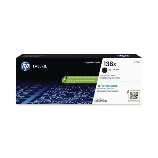 HP 138X, (W1380X) High-Yield Black Original LaserJet Toner Cartridge1