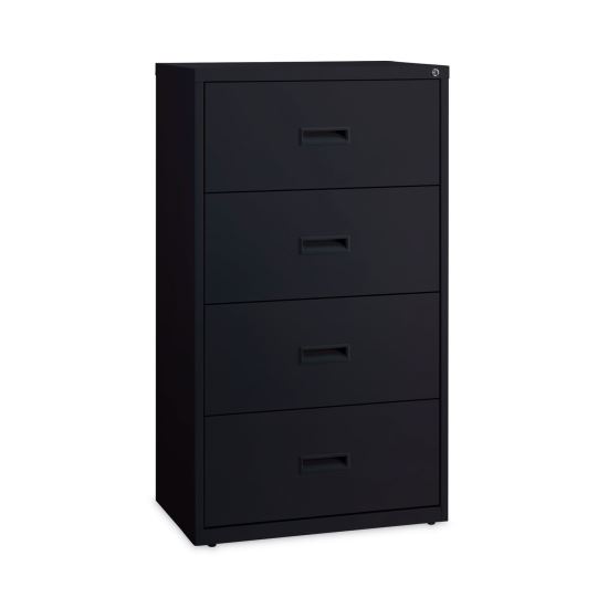 Lateral File Cabinet, 4 Letter/Legal/A4-Size File Drawers, Black, 30 x 18.62 x 52.51