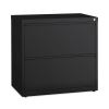 Lateral File Cabinet, 2 Letter/Legal/A4-Size File Drawers, Black, 30 x 18.62 x 282