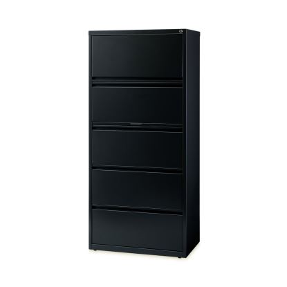 Lateral File Cabinet, 5 Letter/Legal/A4-Size File Drawers, Black, 30 x 18.62 x 67.621