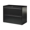 Lateral File Cabinet, 2 Letter/Legal/A4-Size File Drawers, Black, 36 x 18.62 x 282