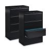 Lateral File Cabinet, 4 Letter/Legal/A4-Size File Drawers, Black, 36 x 18.62 x 52.52