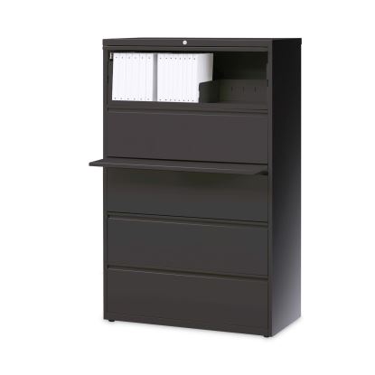 Lateral File Cabinet, 5 Letter/Legal/A4-Size File Drawers, Charcoal, 36 x 18.62 x 67.621