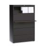 Lateral File Cabinet, 5 Letter/Legal/A4-Size File Drawers, Charcoal, 36 x 18.62 x 67.622