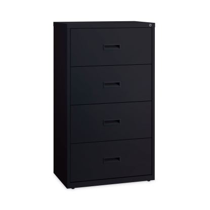 Combo File Cabinet, 5 Letter/Legal/A4-Size File Drawers, Black, 36 x 18.62 x 601