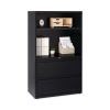 Combo File Cabinet, 5 Letter/Legal/A4-Size File Drawers, Black, 36 x 18.62 x 602