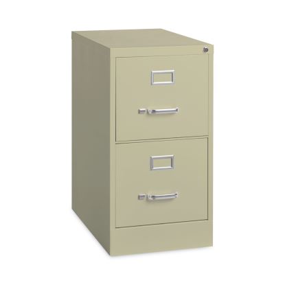 Vertical Letter File Cabinet, 2 Letter-Size File Drawers, Putty, 15 x 22 x 28.371