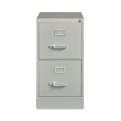 Vertical Letter File Cabinet, 2 Letter-Size File Drawers, Light Gray, 15 x 22 x 28.371