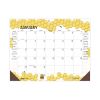Recycled Honeycomb Desk Pad Calendar, 22 x 17, White/Multicolor Sheets, Brown Corners, 12-Month (Jan to Dec): 20232