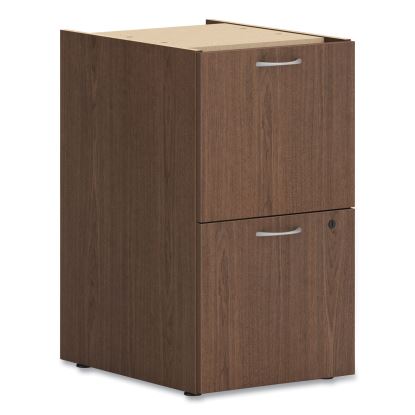 Mod Support Pedestal, Left or Right, 2 Legal/Letter-Size File Drawers, Sepia Walnut, 15" x 20" x 28"1