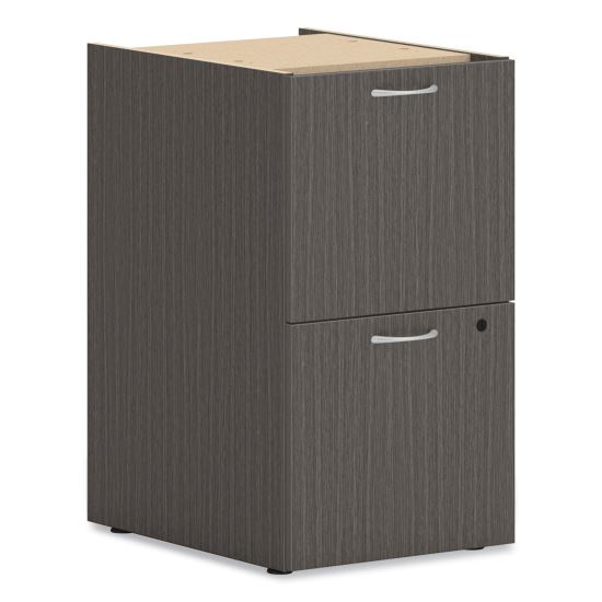 Mod Support Pedestal, Left or Right, 2 Legal/Letter-Size File Drawers, Slate Teak, 15" x 20" x 28"1