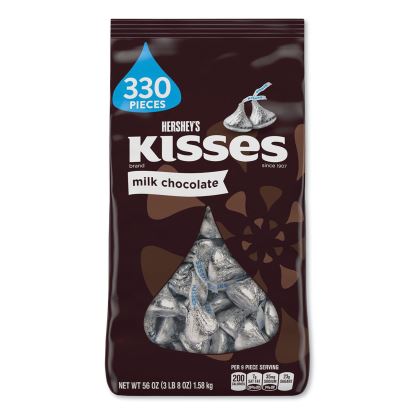 KISSES, Milk Chocolate, Silver Wrappers, 56 oz Bag1