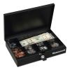 Low Profile Cash Box,1 Bill, 5 Coin Slots, Key Lock, 11.6 x 8 x 1.9, Steel, Black2