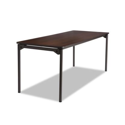 Maxx Legroom Wood Folding Table, Rectangular Top, 72 x 30 x 29.5, Walnut/Charcoal1
