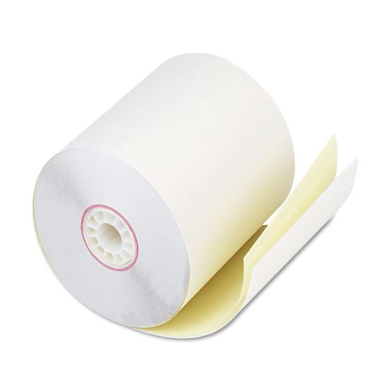 Impact Printing Carbonless Paper Rolls, 2.75" x 90 ft, White/Canary, 50/Carton1