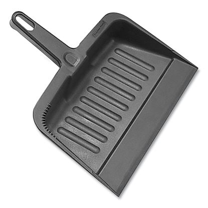 Heavy-Duty Plastic Dust Pan, 12 x 12 x 4, Black1