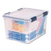 WEATHERTIGHT Latching Flat Lid Storage Box, 11.5 gal, 15.7" x 19.7" x 11.7", Clear2