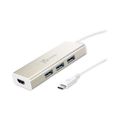 USB-C 3-Port Hub and 4K HDMI, Silver1