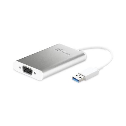 USB to VGA Adapter, 5.91", Silver/White1