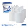 Critical Clean Wipers for Bleach, Disinfectants, Sanitizers WetTask Customizable Wet Wiping System,90/Roll, 6 Rolls/Bucket/CT2