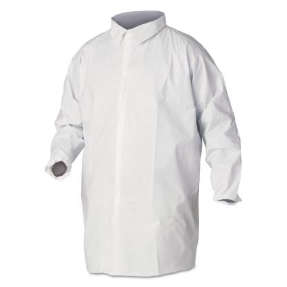 A40 Liquid and Particle Protection Lab Coats, Large, White, 30/Carton1