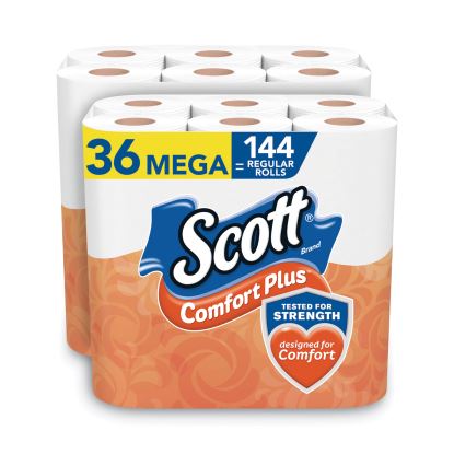 ComfortPlus Toilet Paper, Mega Roll, Septic Safe, 1-Ply, White, 462 Sheets/Roll, 36 Rolls/Pack1