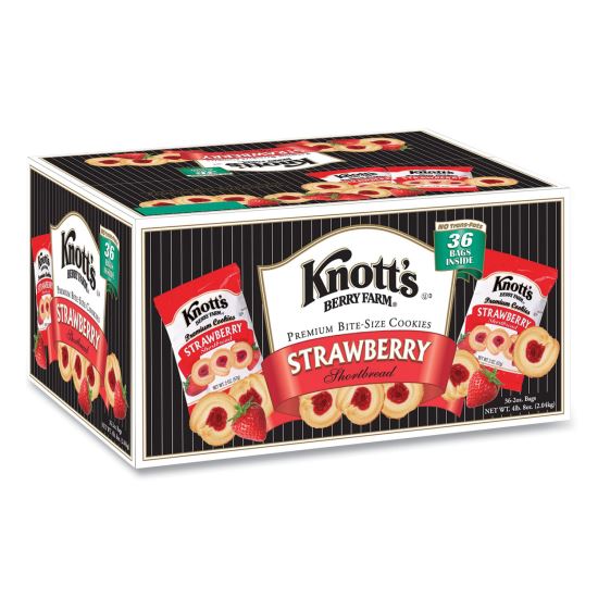 Premium Berry Jam Shortbread Cookies, Strawberry, 2 oz, 36/Carton1