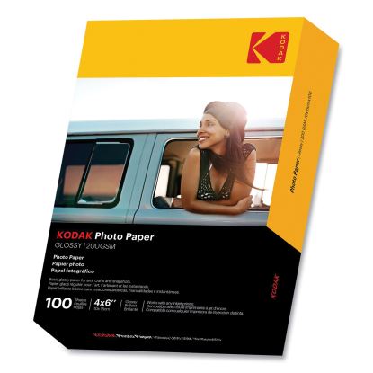 Photo Paper, 8 mil, 4 x 6, Glossy White, 100/Pack1