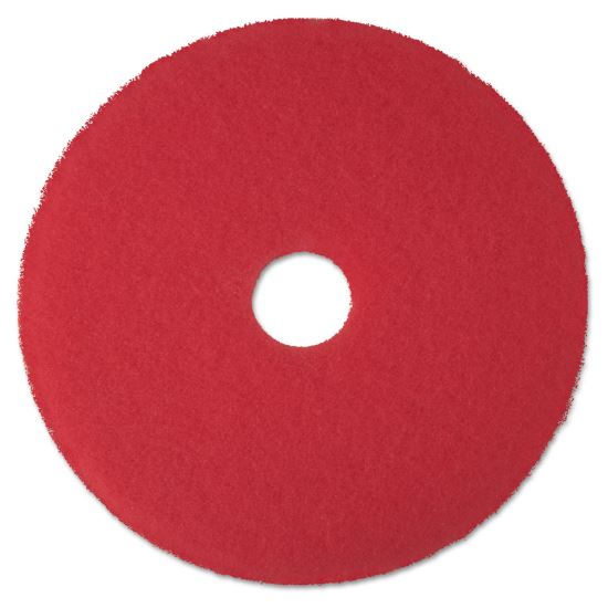 Low-Speed Buffer Floor Pads 5100, 17" Diameter, Red, 5/Carton1