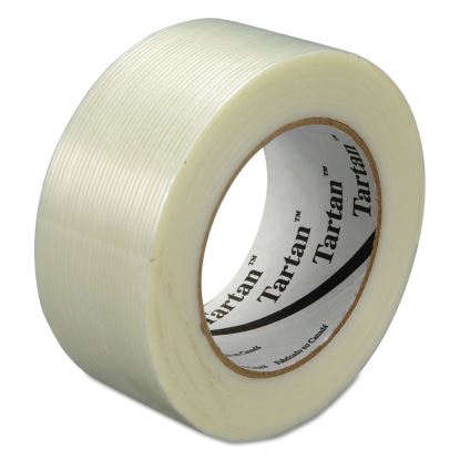 Filament Tape, 3" Core, 48 mm x 55 m, Clear, 24/Carton1
