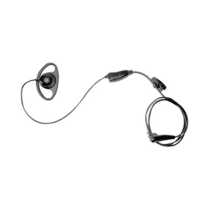 D-Style Earpiece With In-Line Microphone and PTT, Black1