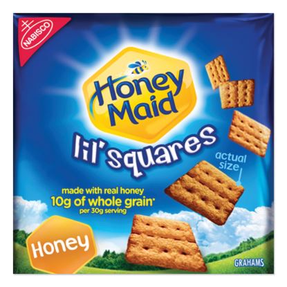 Honey Maid Lil' Squares Graham Crackers, Honey, 1.06 oz Bag, 72/Carton1