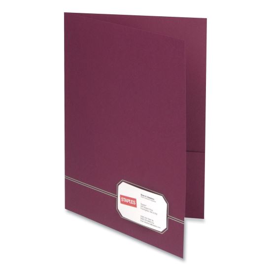 Monogram Series Business Portfolio, 0.5" Capacity, 11 x 8.5, Burgundy with Embossed Gold Foil Accents, 4/Pack1