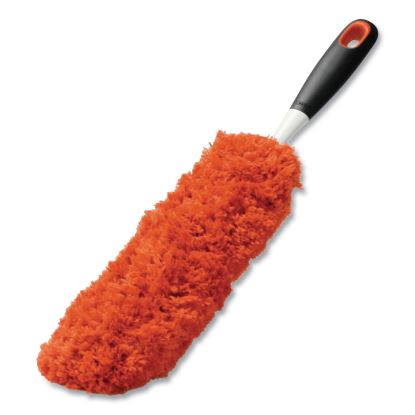 Good Grips Microfiber Duster, 4" x 12" Orange Duster Head, 6" Black Handle1