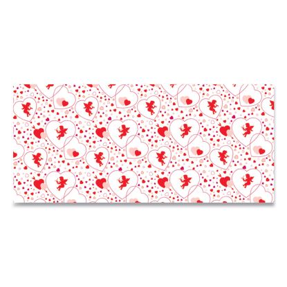 Corobuff Corrugated Paper Roll, 48" x 25 ft, Cupids Hearts1