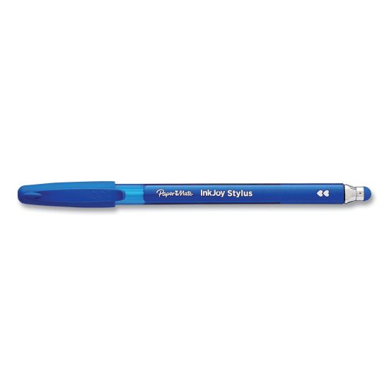 InkJoy 100 Ballpoint Pen/Stylus, Stick, Medium 1 mm, Blue Ink, Blue Barrel, 12/Pack1