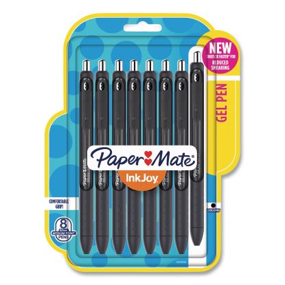 InkJoy Gel Pen, Retractable, Medium 0.7 mm, Black Ink, Black Barrel, 8/Pack1