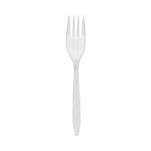 Fieldware Polypropylene Cutlery, Fork, Mediumweight, White, 1,000/Carton1