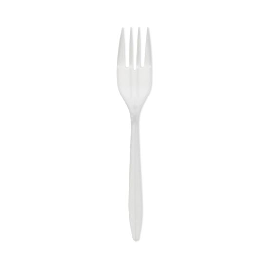 Fieldware Cutlery, Fork, Mediumweight, White, 1,000/Carton1