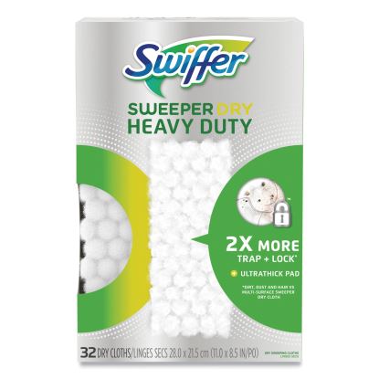 Heavy-Duty Dry Refill Cloths, White, 11 x 8.5, 32/Pack1