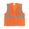 ANSI Class 2 Two-Pocket Zipper Mesh Safety Vest, Polyester Mesh, Large, Orange1