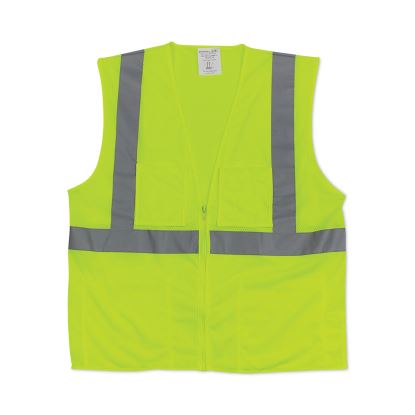 ANSI Class 2 Hook and Loop Safety Vest, 2X-Large, Hi-Viz Lime Yellow1