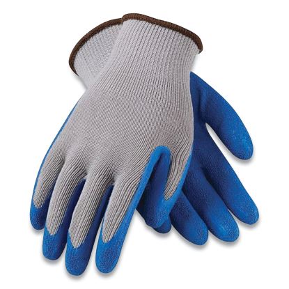 GP Latex-Coated Cotton/Polyester Gloves, Medium, Gray/Blue, 12 Pairs1